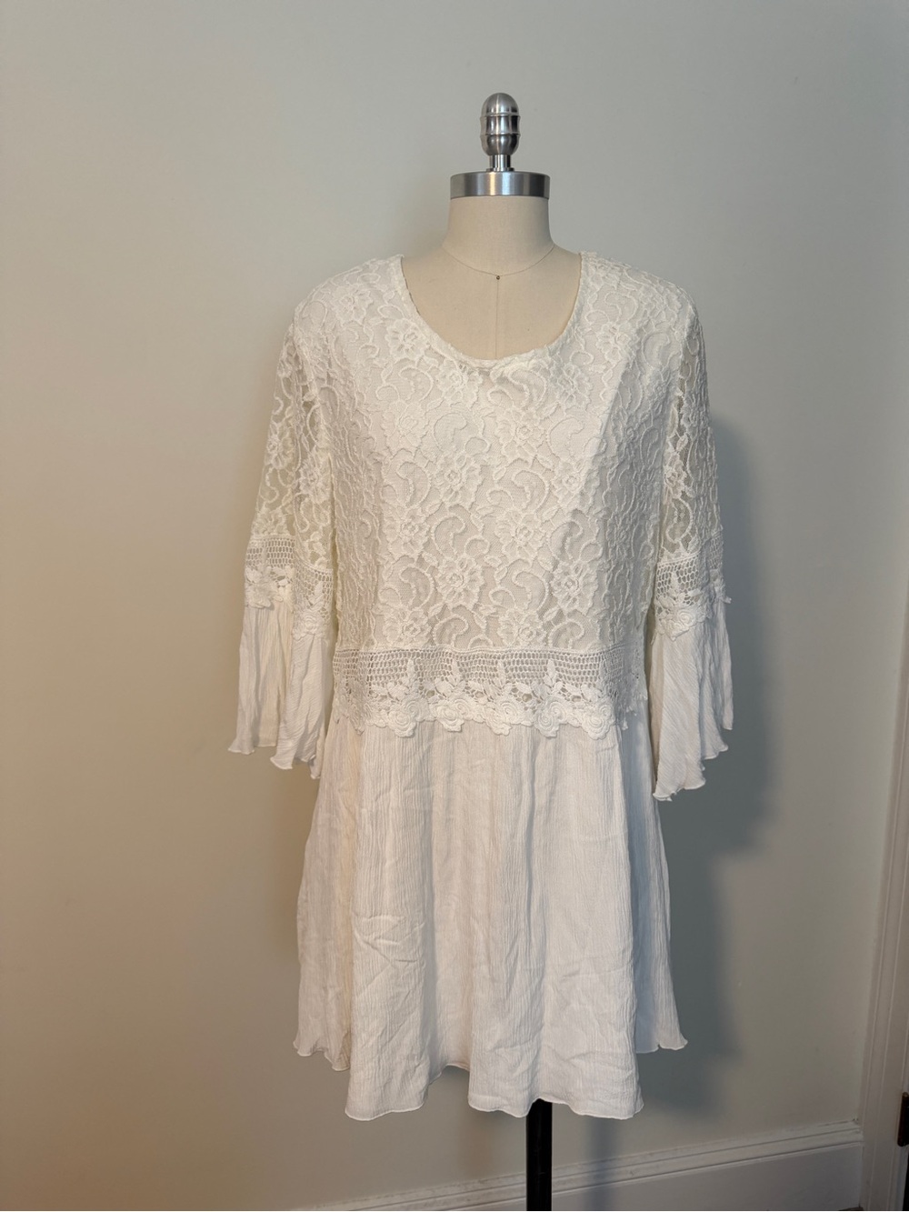 Indigo Soul White Lace Mini Dress